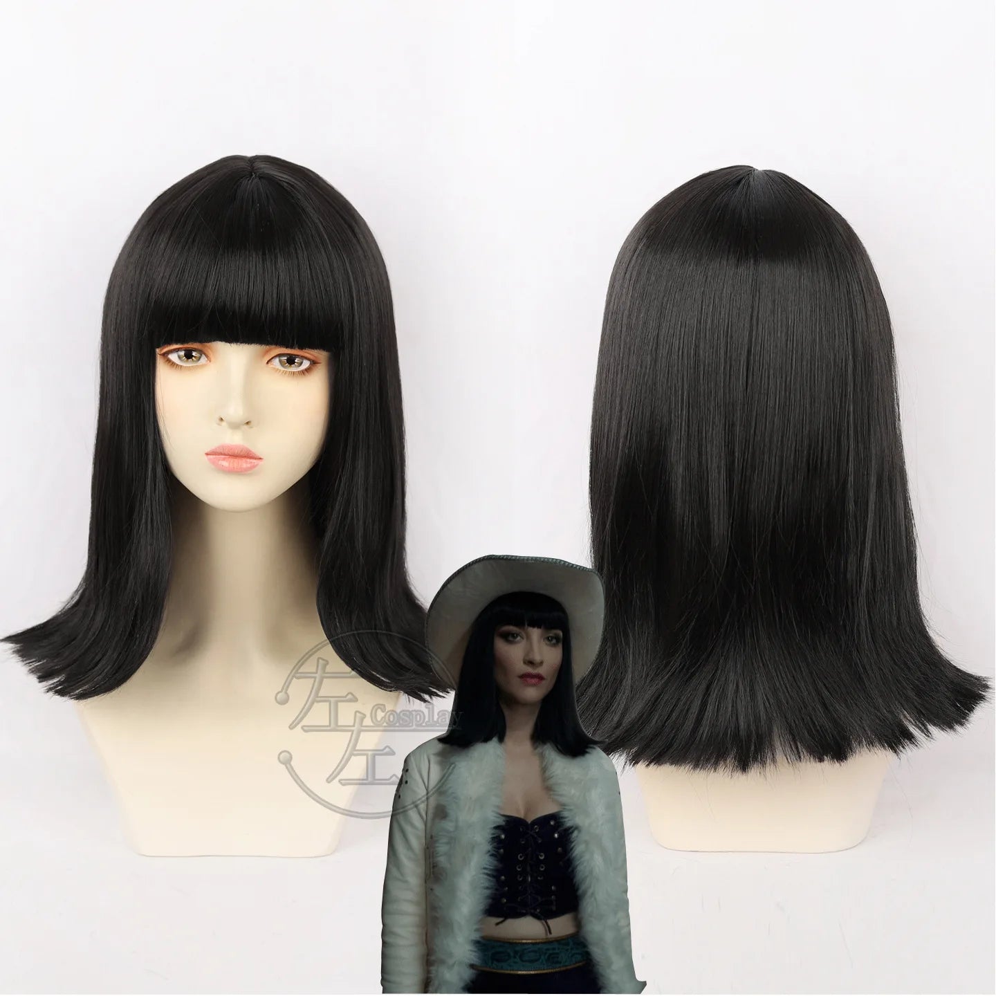 Nico Robin Anime Cosplay Wig with Cowboy Hat