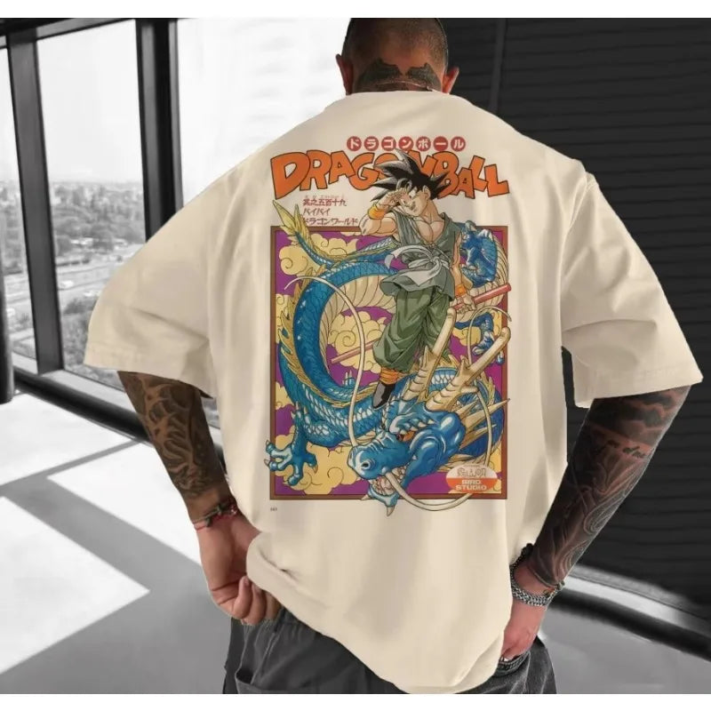 Dragon Ball Men's Anime CollaborationT-Shirt 2025 Summer Loose Large