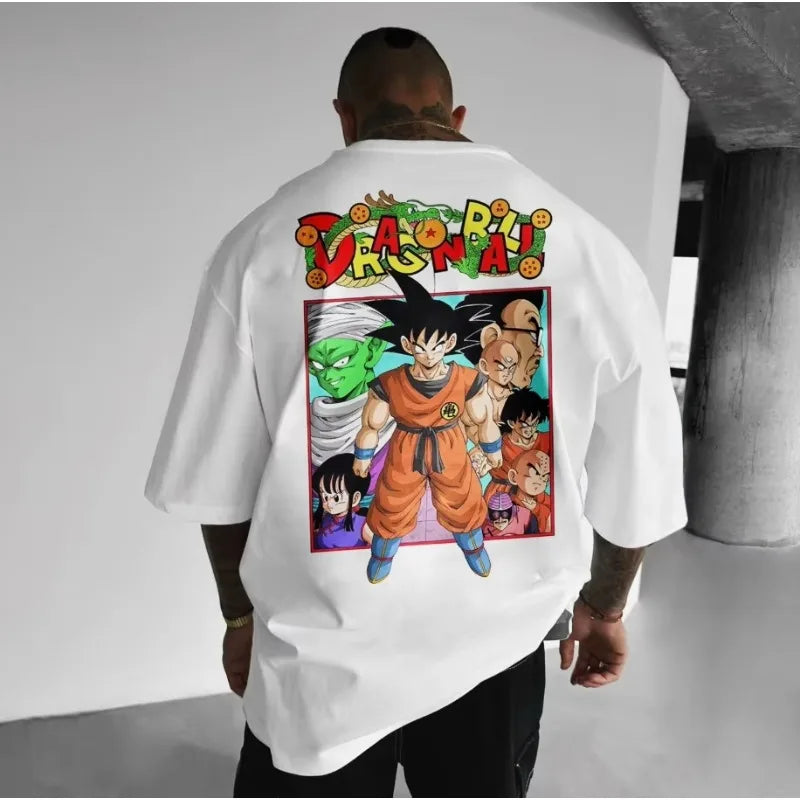 Dragon Ball Men's Anime CollaborationT-Shirt 2025 Summer Loose Large