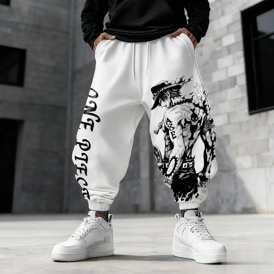 One Piece Portgas D. Ace Sweatpants | Y2K Streetwear Joggers